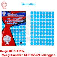 Label Stiker Tom & Jerry TJ 116  Diameter 19 mm / Sticker Bulat Warna Fluorescent Merah - Biru - Hijau - Pink - Orange - Kuning