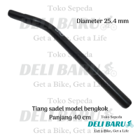 OXO Seatpost tiang sadel sepeda 25.4 mm besi hitam model BENGKOK panjang 40 cm sepeda anak BMX