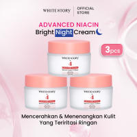 White Story Bright Night Cream Advanced Niacin Moisturizer - Pelembap Krim Malam Pencerah Wajah Niacinamide