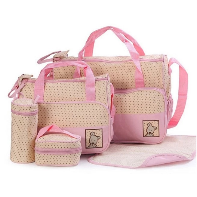 258 Diaper bag Tas Perlengkapan bayi travelling bag 5 IN 1 multifungsi