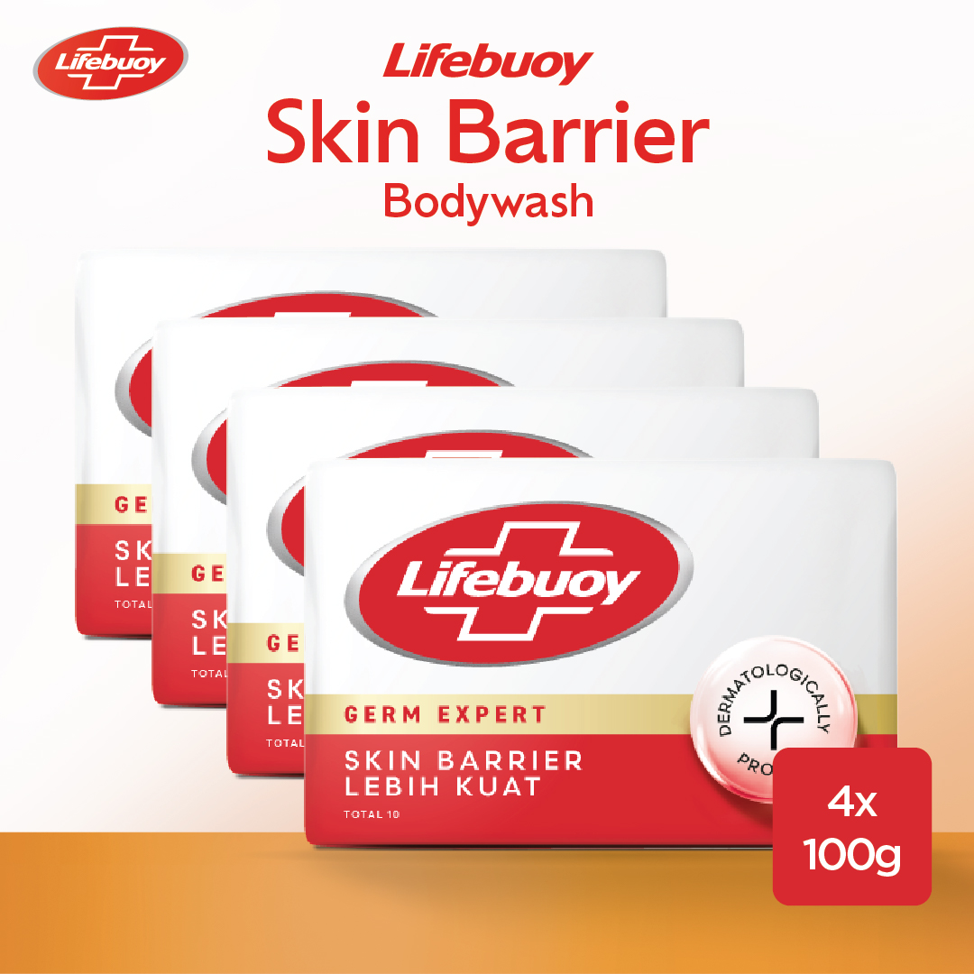 Lifebuoy Sabun Batang Soap Bar Total10 4x100gr