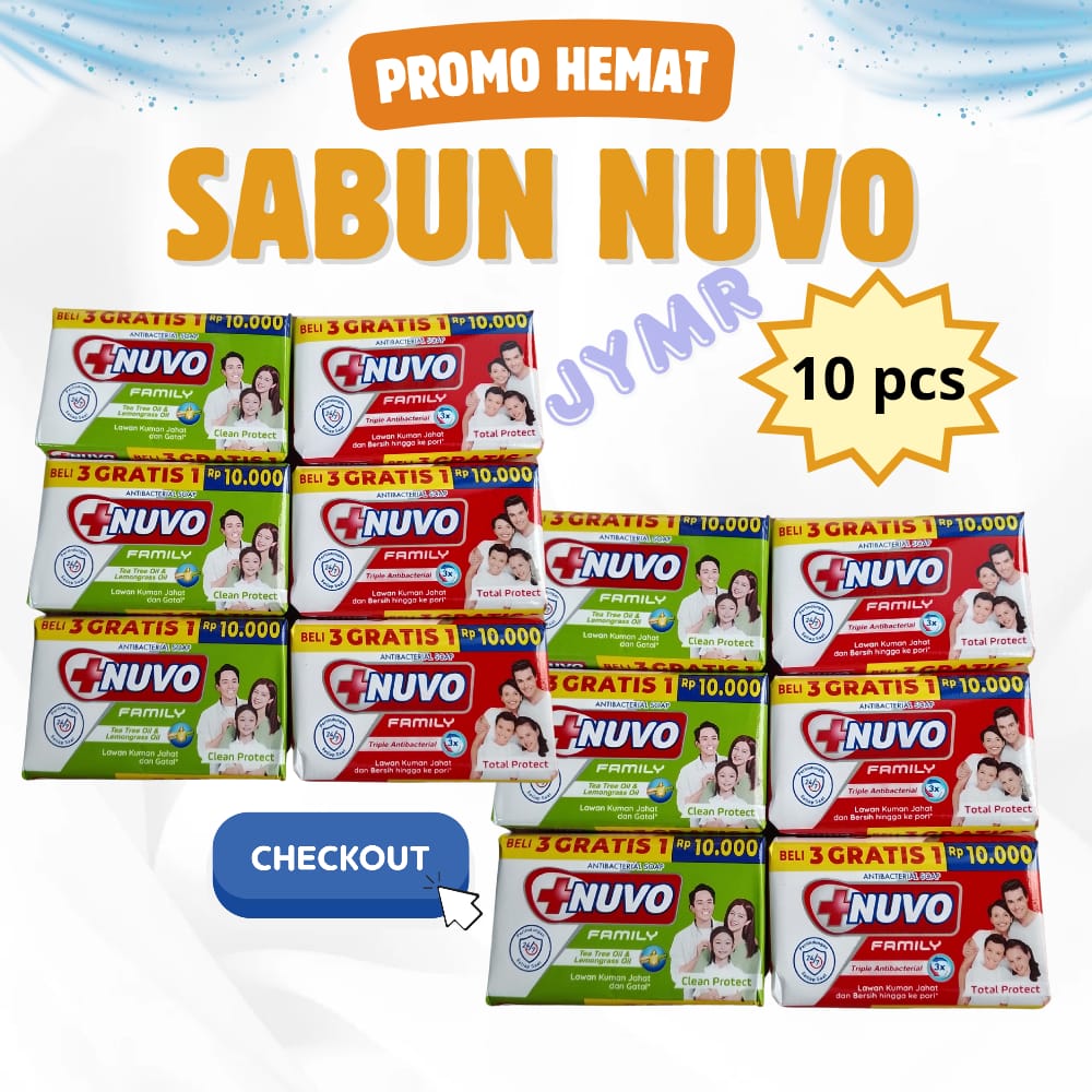 Nuvo 10 Pcs Sabun Batang Paket Promo Murah