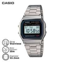 Casio Jam Tangan Pria A158WA-1DF Silver