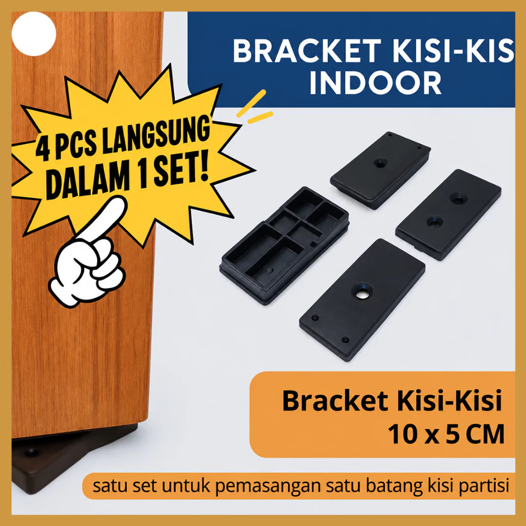Bracket Kisi Hollow WPC 1 Set 10x5 Untuk Rangka Partisi Indoor Dan Penyekat Ruangan Kuat