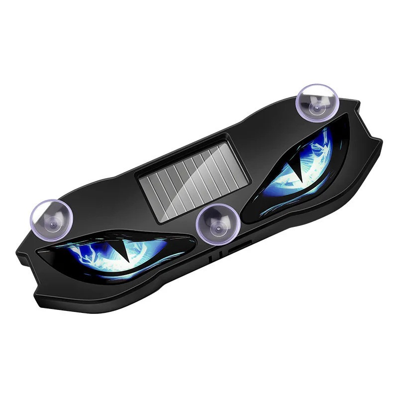 Lampu Mata Setan Mobil Tenaga Surya & Nirkabel | Lampu Neon Peringatan Jendela LED - Ambient Interior Auto