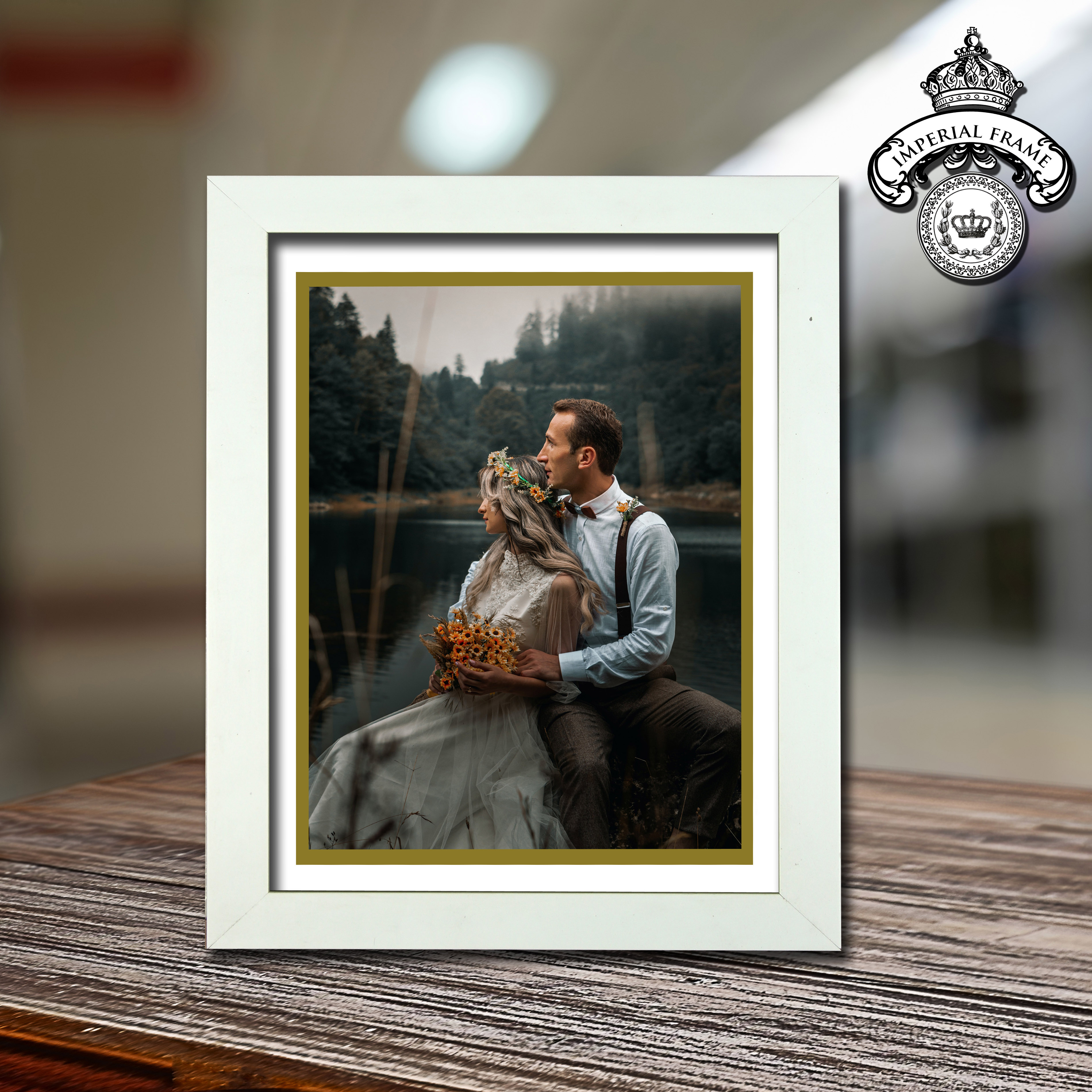 Bingkai Frame Figura Foto 10R ( 25x30 cm ) hitam / coklat / putih