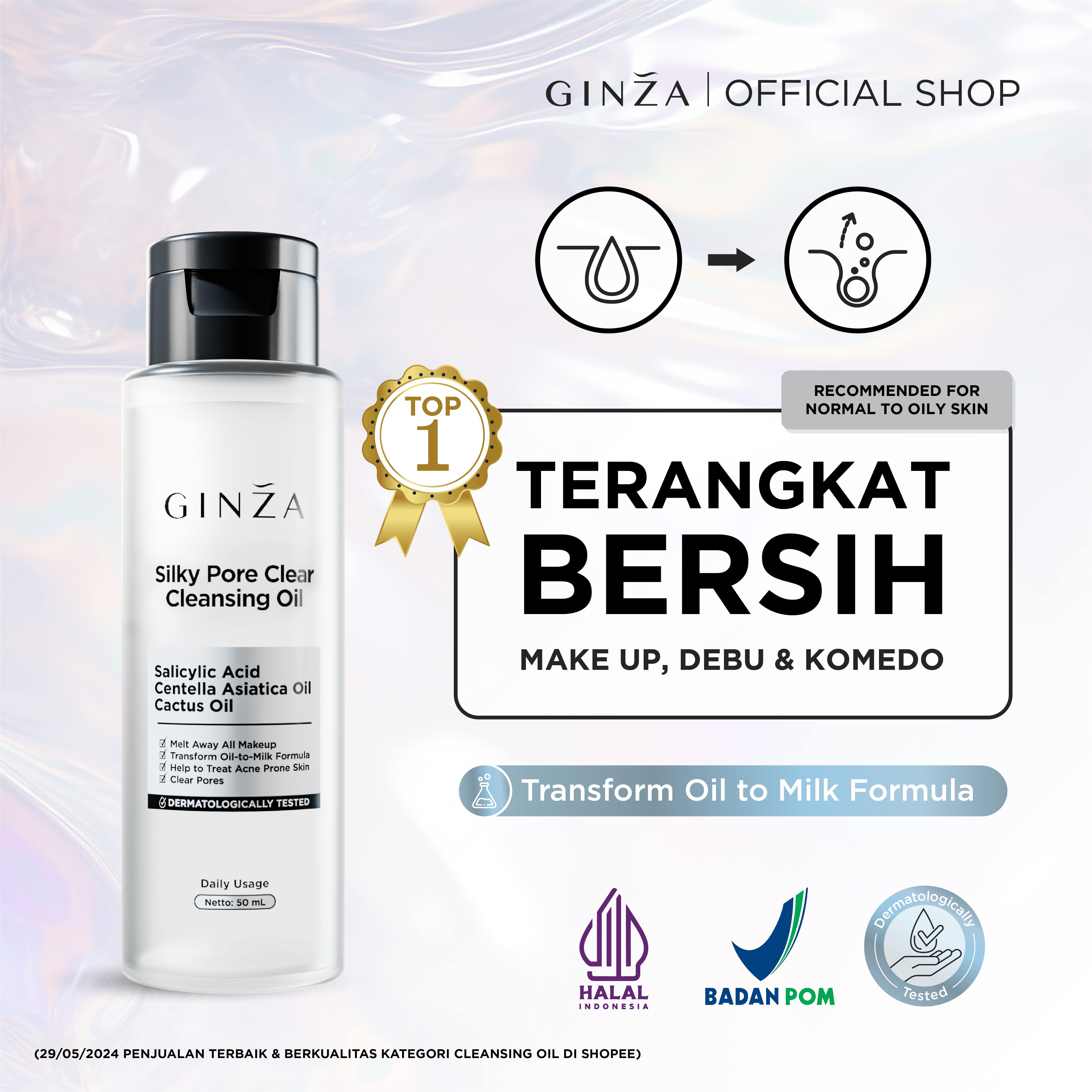 [TRAVEL SIZE 50ML] Ginza Cleansing Oil Facial Cleanser 50ml