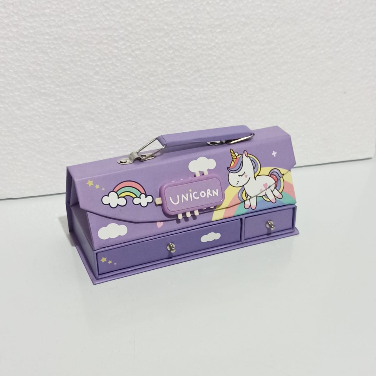 BOS Kotak Pensil Karton+Kode Kunci/Tempat Pensil/ Pensil Case Code Pin