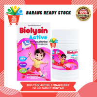 BIOLYSIN ACTIVE KIDS STRAWBERRY BOTOL ISI 30 TABLET HISAP / SUPLEMEN KESEHATAN