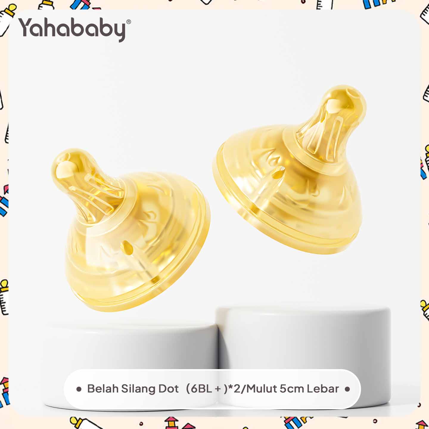 YAHABABY 300ml Silikon Botol Bayi Susu Dengan Antibakteri Dot Bayi Botol Dengan Handle Lucu Botol Susu
