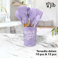 JIB Silicone Utensil Set / Kitchen Silicon Utensile Set + Bucket / Sodet Silikon / Spatula Set / Utensile Set 12 Pcs & 10 Pcs
