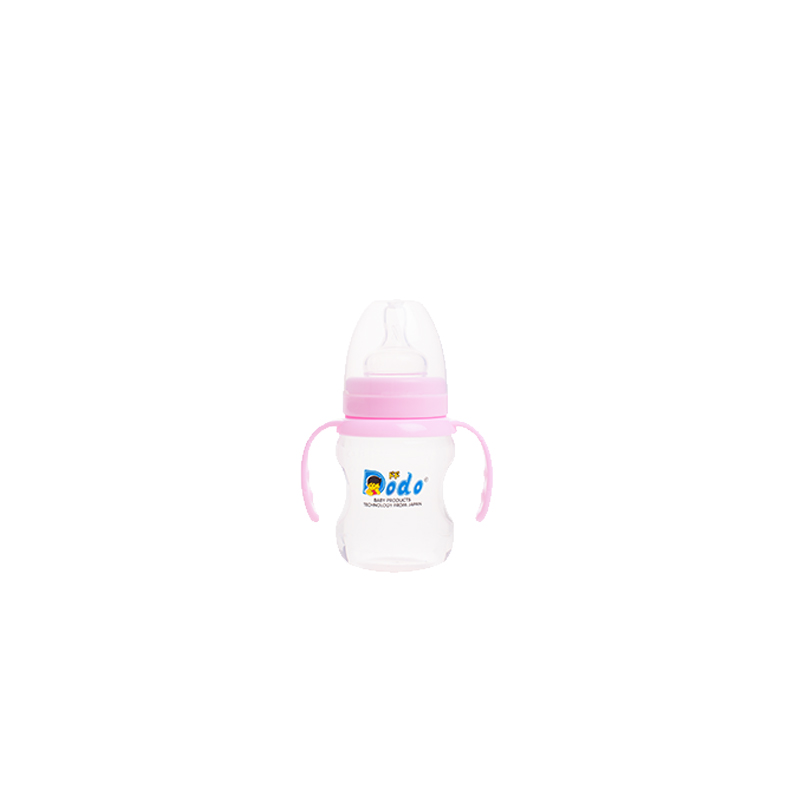 Dodo Bottle PP Deluxe with Handle 180 ML | Botol Susu dengan Dot Silikon Leher Lebar