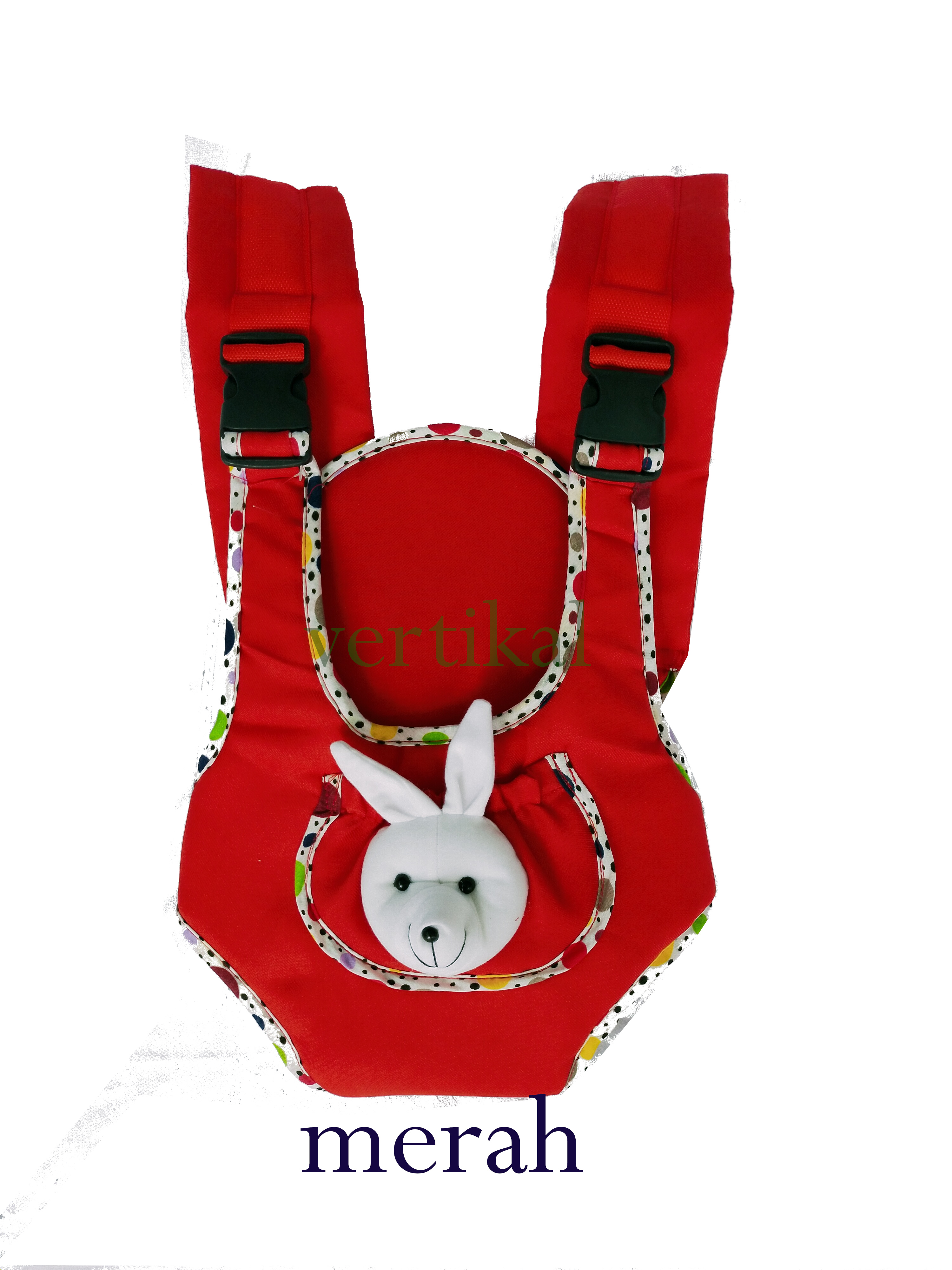 Gendongan Bayi Depan Ransel Dengan Boneka syf-shop gendongan bayi depan boneka jupio sapi-beruang-rusa