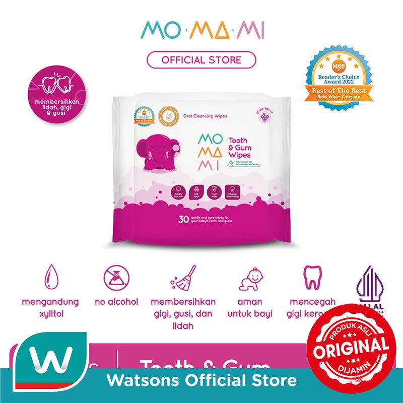 Momami Tooth & Gum Wipes 30s
