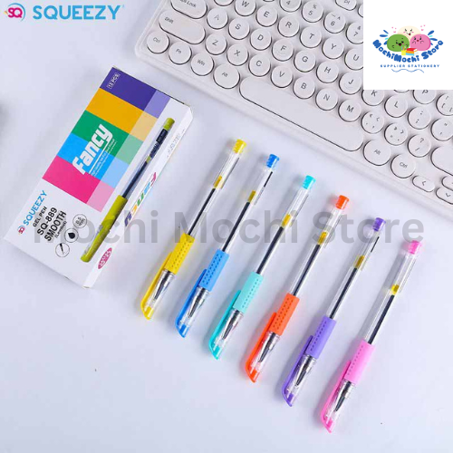 Pulpen Gel SQUEEZY GP-SQ889 Fancy | Pulpen Gel | Gel Pen Office Smooth | Needle Tip 0.5mm | Pulpen Gel SQUEEZY GPSQ-889 | Bolpen Gel