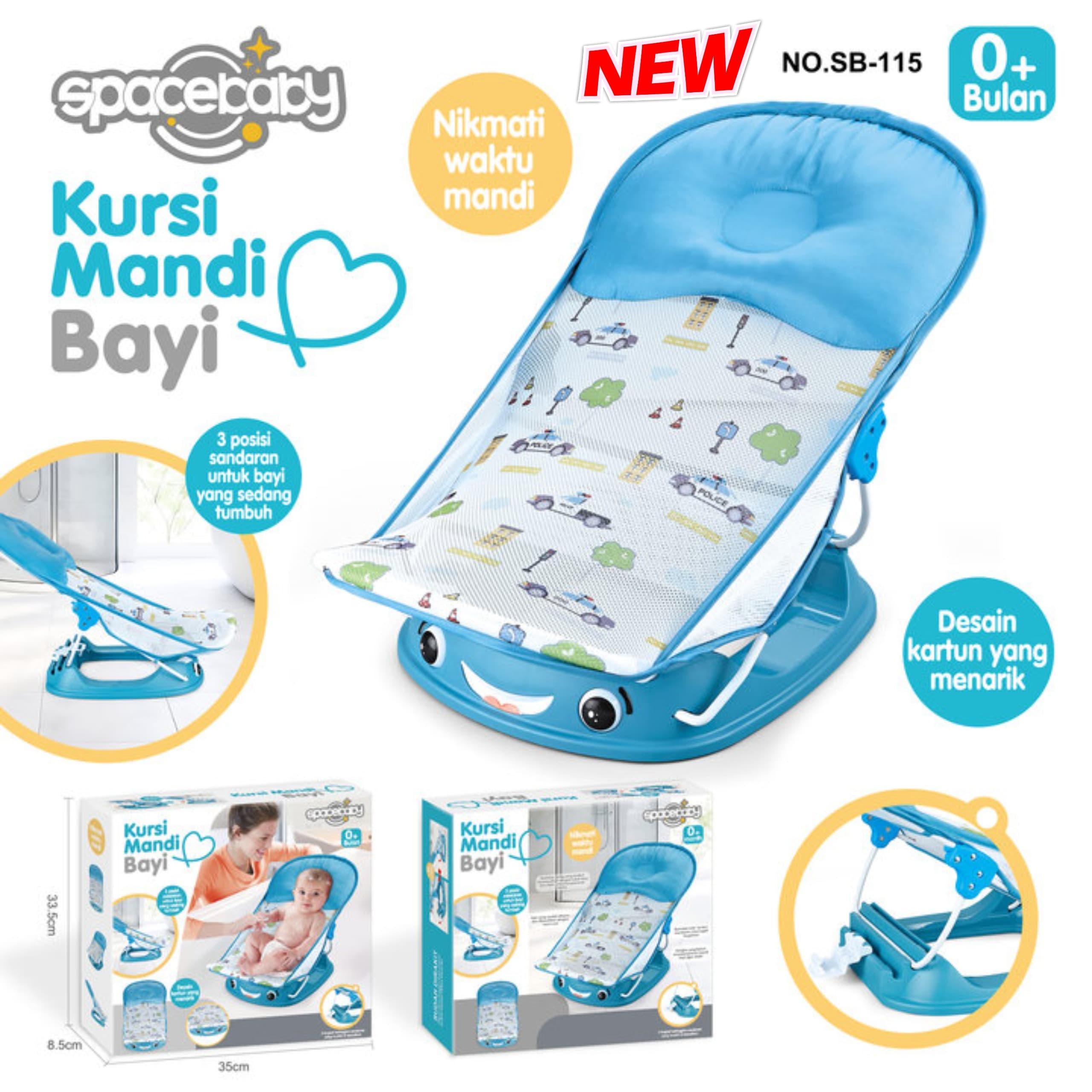 Space Baby Bather Murah PROMO!!! SB115 / Tempat Duduk Mandi Bayi Newborn / Kursi Mandi Bayi Anti Slip