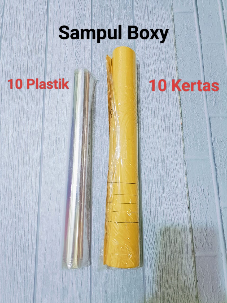 PROMO PAKET SAMPUL KERTAS DAN PLASTIK TOTAL 2 ROLL ISI 20 LEMBAR sampul kertas 10 sampul plastik 10