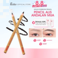 Fanbo Eyebrow pencil Gold - Pensil Alis - Waterproof - Mengandung Vitamin C & E sebagai Anti Oksidan  yang merawat kesehatan alis mata - Tidak Luntur - Limitied Edition - warna Natural - semua jenis kulit - Natural Look