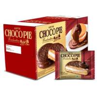 Lotte Choco Pie Marshmallow Box lsi 12 x 26gr Sandwich Chocopie Marshmallow Cokelat Strawberry Chocopie Snack Cemilan Anak Halal