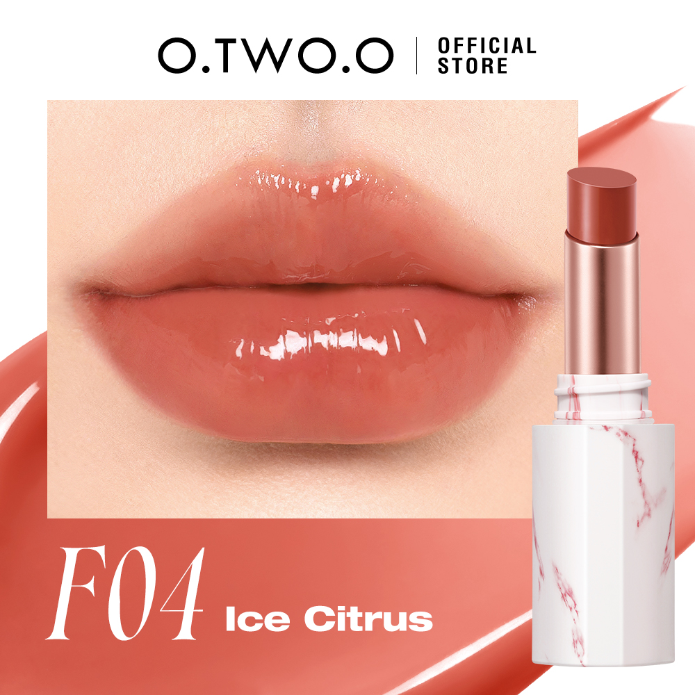 O.TWO.O Gloss Lipstick Lip Gloss Lippies Shiny Lipstick 3D Gloss Cooling Sensation Non-sticky Lon...