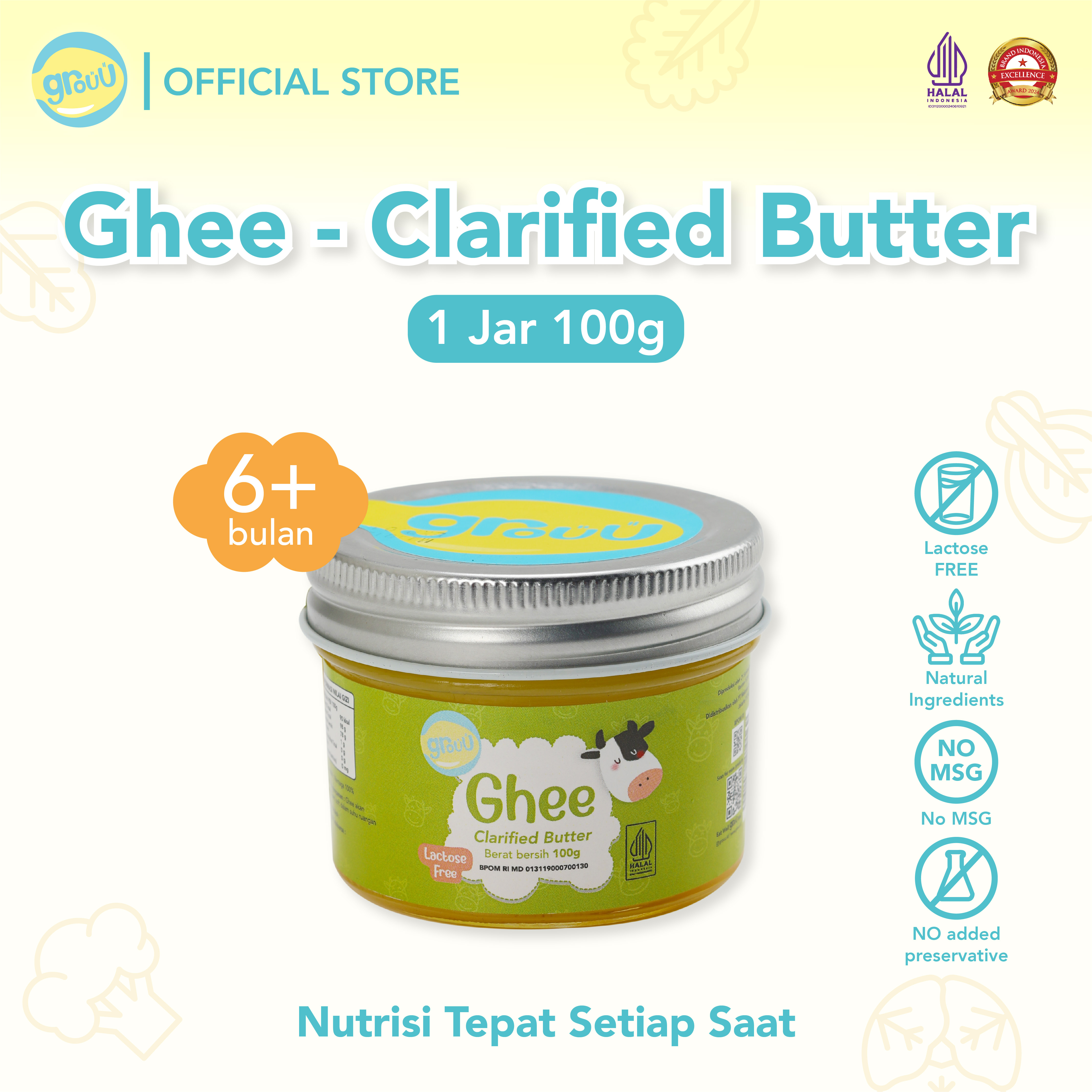 Grouu - Butter/Mentega - Ghee Clarified Butter - BB Booster MPASI