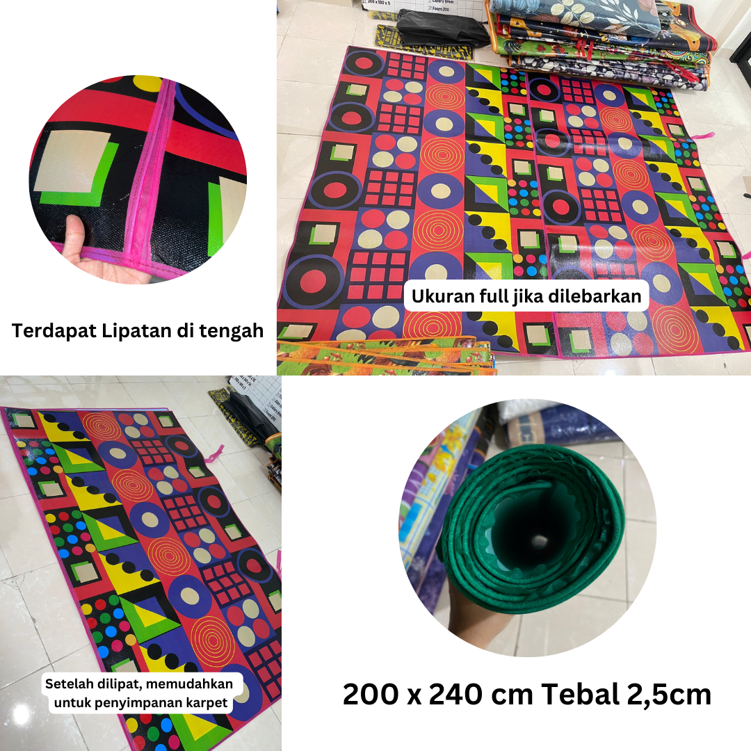 Karpet Spon Motif Karakter Ukuran 120x200 dan 200x240 | Karpet Spons Jumbo Tikar Lantai