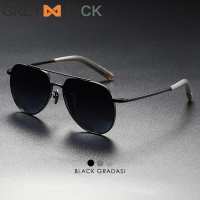 Grey Jack Kacamata Sunglasses Polarized Anti Silau UV400 Bahan Titanium Model Aviator Ringan Kokoh Fashionable 50005