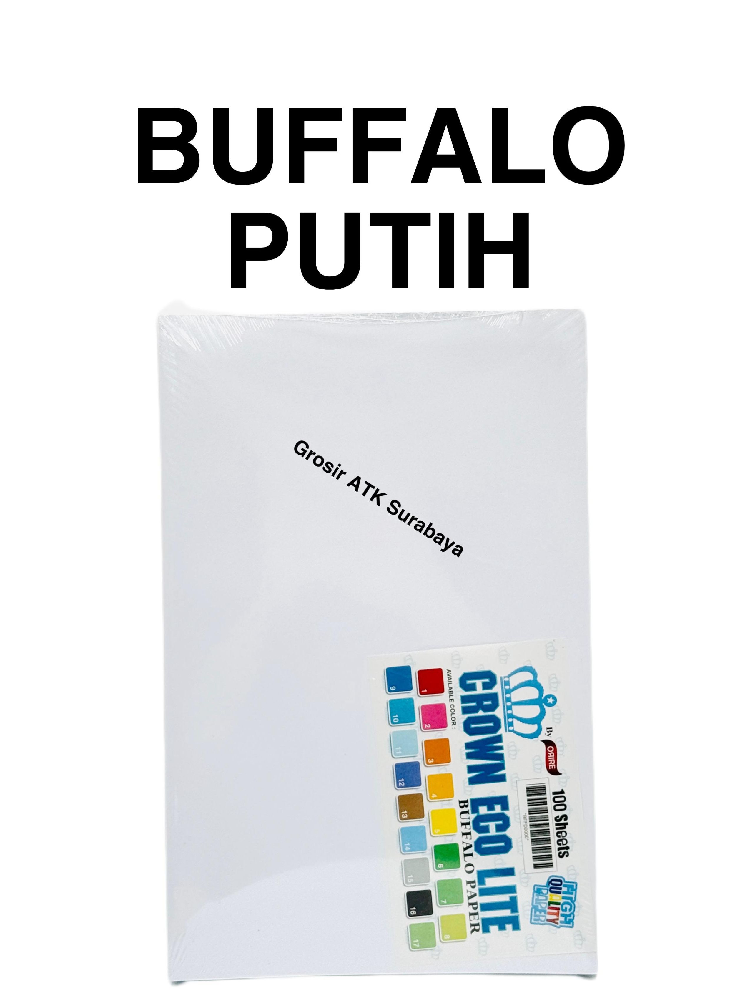 KERTAS BUFALO PUTIH / Sampul Cover Jilid Bufalo Buffalo BC Folio F4 Warna Putih Folio F4 Polos