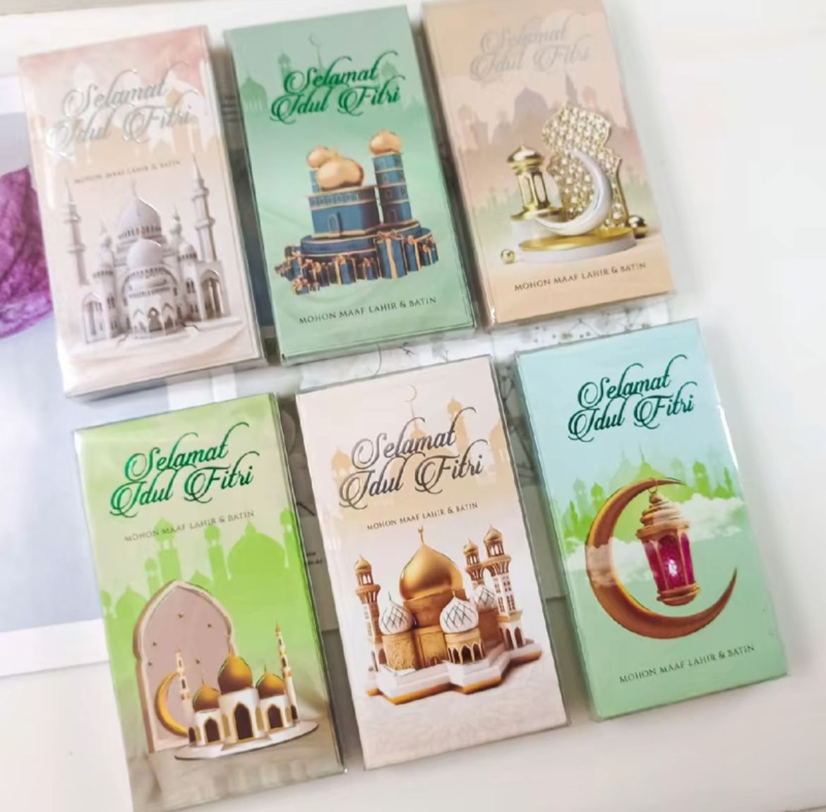 AMPLOP LEBARAN IDUL FITRI KARAKTER/ ABSTRAK( ISI 50 PCS)