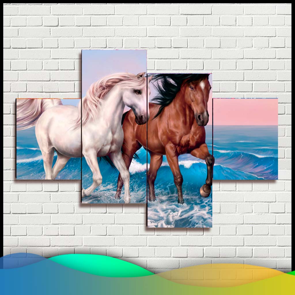 Lukisan Dinding Hewan / Hiasan Dinding Hewan Kanvas 1 Set