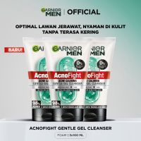 Garnier Men Face Wash 100ml x 2 pcs 3pcs - Sabun Pembersih Wajah Pria Lawan Jerawat Kulit Kusam
