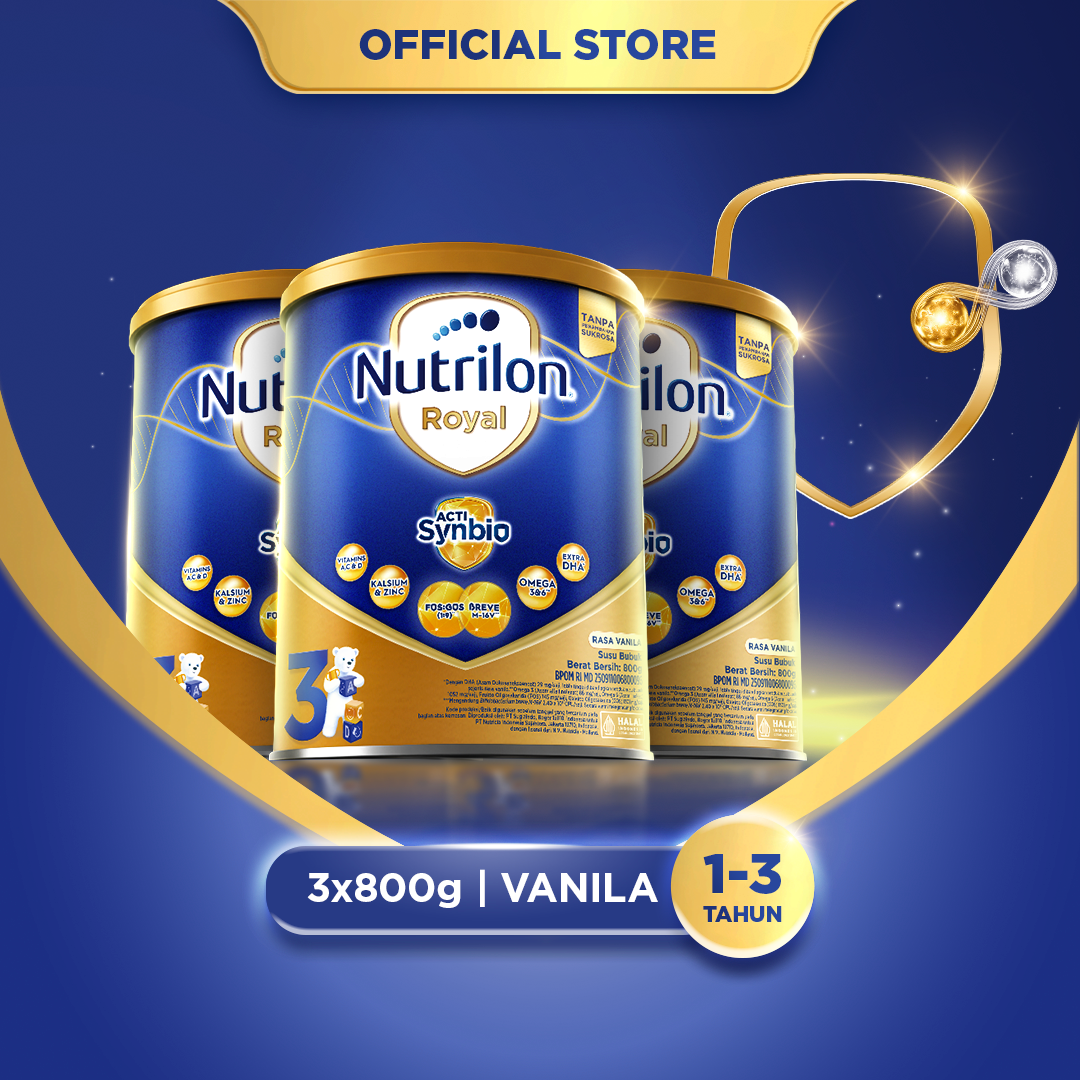 Nutrilon Royal 3 Vanila 3x800gr - Susu untuk Usia 1-3 Tahun