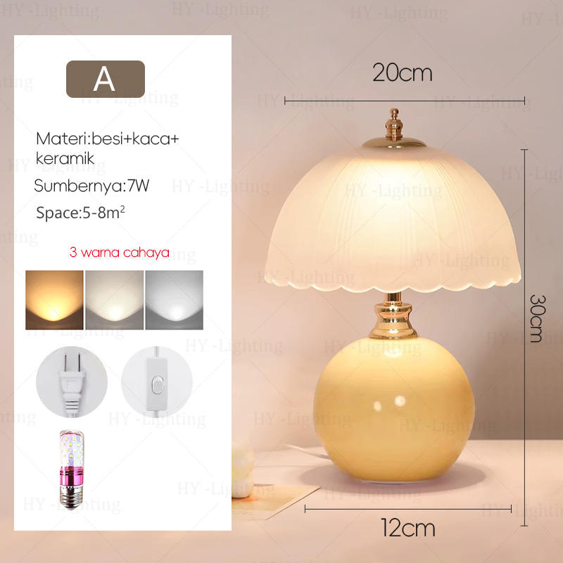 Lampu Meja Lampu Estetika Lampu Estetika Lampu Mata Estetika Lampu Meja Eropa Samping Tempat Tidur Kreatif Baru Lampu Meja Eropa Ruang Belajar Lampu LED Meja Ruang Tamu