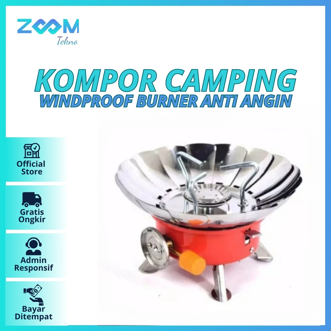 Alat Masak Gunung Kompor Camping Portable Windproof Gas Stove Mini