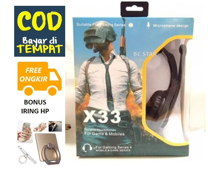 (Promo Bonus Iring) Headset /handset/ Earphone gaming Extra Bass Full Stereo X33 - Hendset Gaming Termurah 2020 untuk semua tipe Hp PClaptop dll - Suara full bass dan jernih (promo bonus iring) headset /handset/ earphone gaming extra bass full stereo x33 – hendset gaming 2020 untuk semua tipe hp pclaptop dll – suara full bass jernih