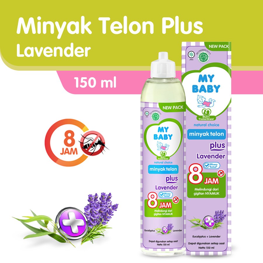 My Baby Minyak Telon Plus Eucalyptus & Lavender - Pengusir Nyamuk & Pembersih Kulit Bayi 150ml/90ml/60ml EXPD 01.2027