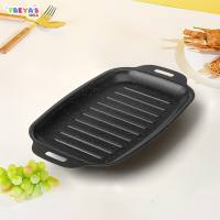 FR-C1338 Wajan Panggangan Panjang Portabel Grill Pan Korea Datar BBQ Anti Lengket Tahan Panas