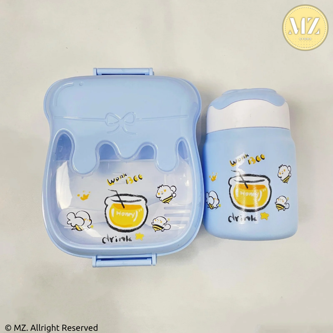 Kotak Makan Anak Set Botol Minum Dino /Lunch Box Bekal Anak Karakter