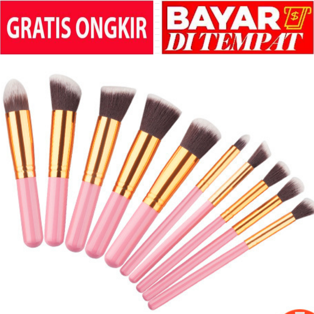 Brush kuas make up 1 set murah lengkap wardah kosmetik koas masker pria wanita / 10 In 1 Make Up Brush / Kuas Make Up Isi 10 Pcs brush kuas make up 1 set wardah kosmetik koas masker pria wanita / 10 in 1 make up brush / kuas make up isi 10 pcs