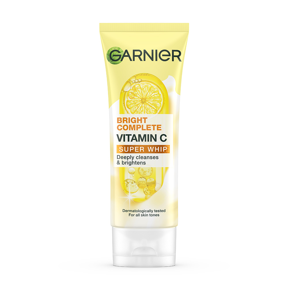 Garnier Bright Complete Vitamin C Super Whip Skin Care - 100ml (Pembersih Wajah untuk Kulit Lebih...