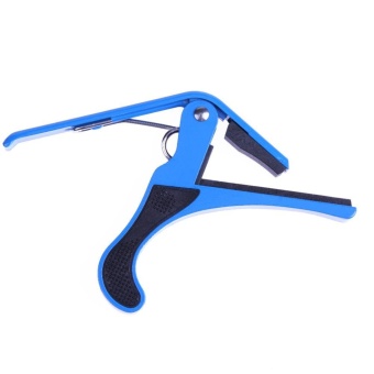 Gitar Capo Quick Change Tune Clamp Key Klip Pemicu untuk Akustik Ukulele (Biru)-
