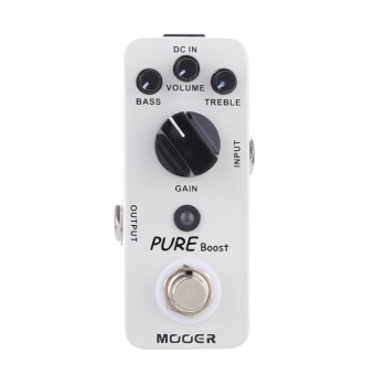 Mooer Pure Boost Micro Mini Boost Effect Pedal for Electric Guitar True Bypass White - intl