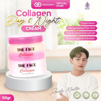 THE FACE Collagen Day & Night Cream 50 gr - Collagen Cream Wajah Anti Aging Moisturizer untuk Kulit Kering & Kendur Pelembap Wajah Kenyal Collagen Glutathione Skincare Pelembap Kulit Kusam BPOM