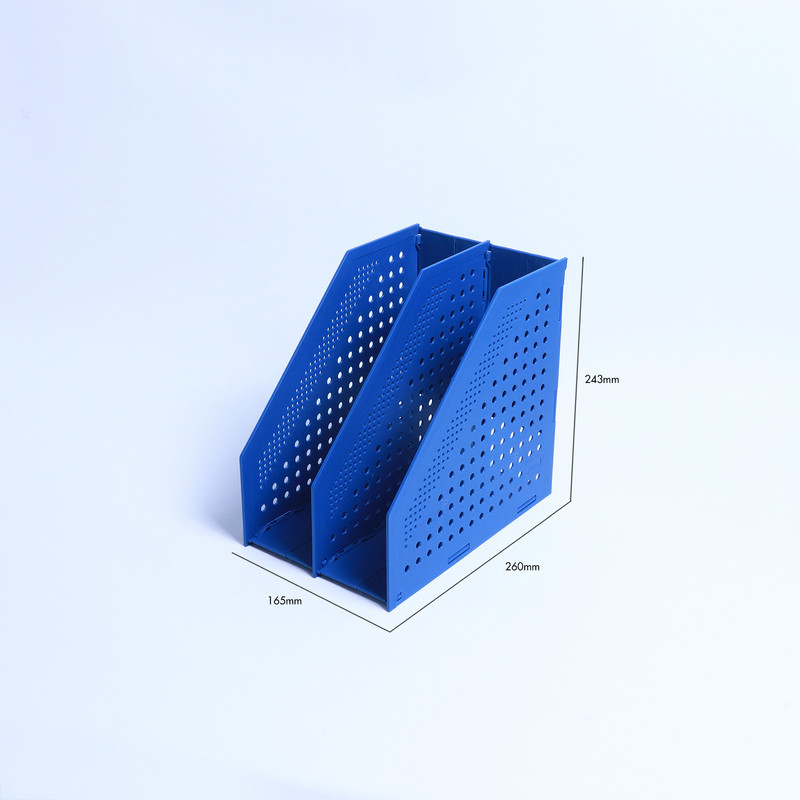 Bantex Magazine Holder / File Tray / Rak Buku Majalah Bahan PP Dapat Dilipat | 2 Sekat BJ7692