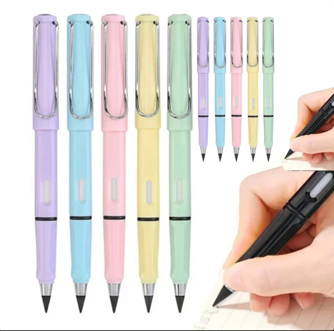 PROMO ISI 12 PCS Eternal Pensil Ajaib Premium Dengan Penghapus Pensil Sekolah Abadi Anti Patah