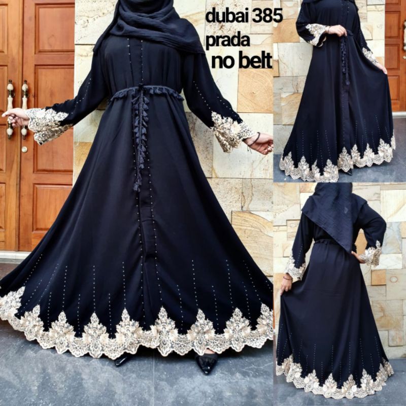 Abaya Gamis Maxi Dress Arab Saudi Bordir Zephy Turki Dubai 385 Prada abaya gamis maxi dress arab saubordir zephy turki dubai 385 prada