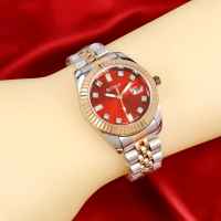 Box Exclusive Jam Tangan Bonia Grigi Permata 4558L VA-976OR / Jam Tangan Fashion Wanita Tali Rantai Diameter 3 cm