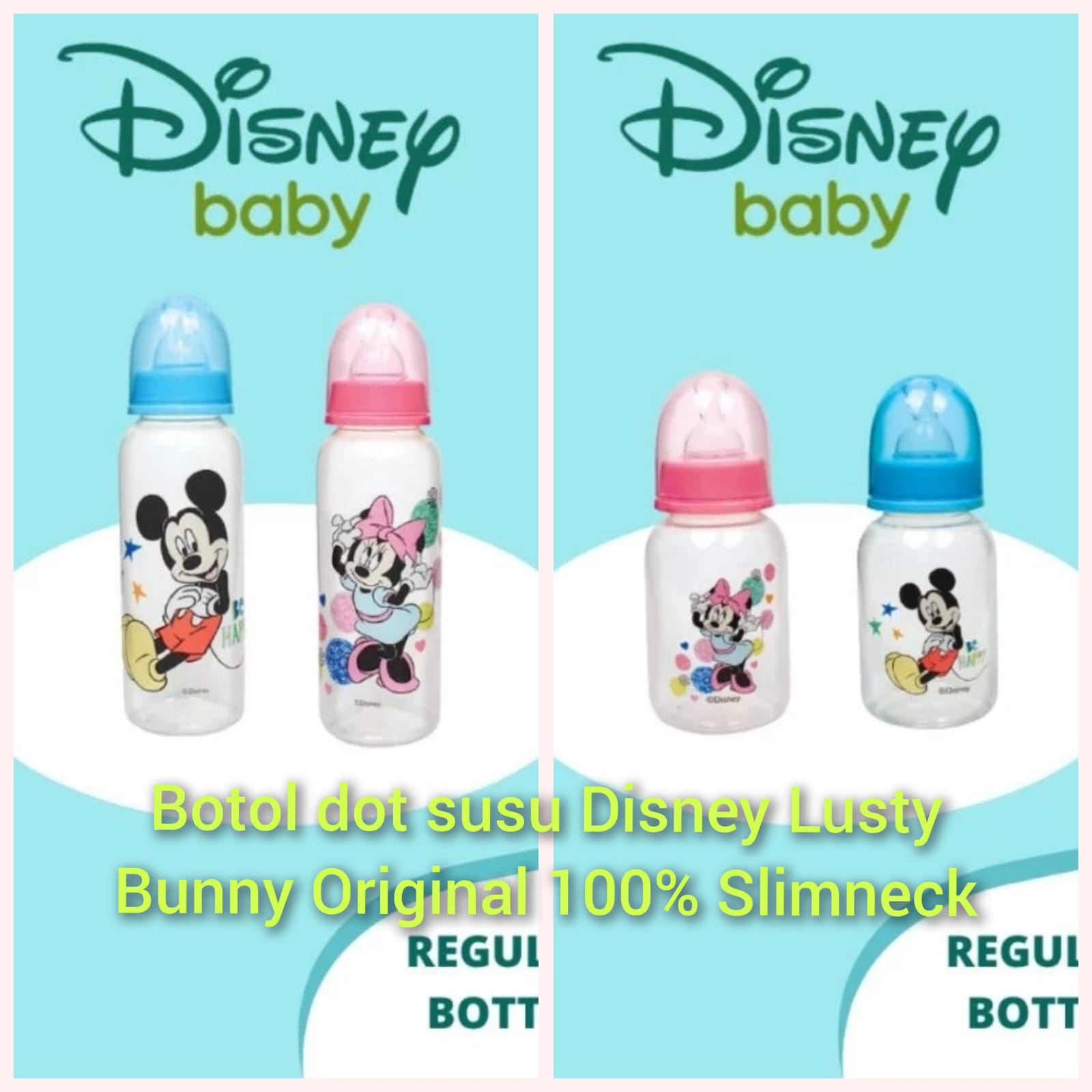 Botol Dot Susu Anak dan Bayi Lusty Bunny Disney Original Lustybunny BPA Free DMM 1023 DMM 1013