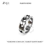 Zafa Cincin Titanium Pria Wanita Anti Karat - Parys