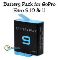 BATTERY PACK FOR GOPRO HERO 12 11 10 9 RECHARGEABLE BATERAI OEM - BHADRIKASTORE4